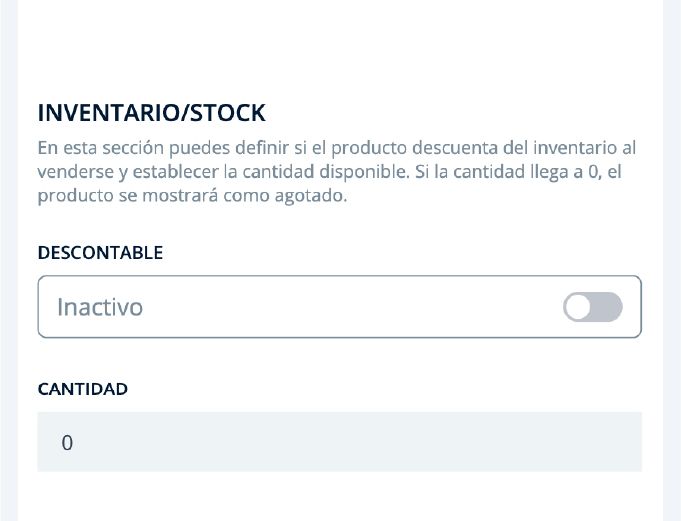 Opción de inventario-administración