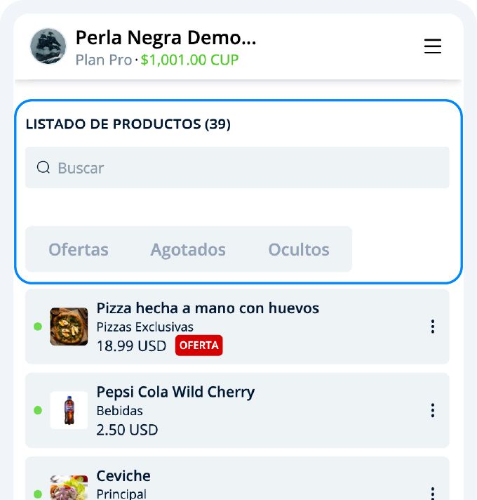 Búsqueda de productos