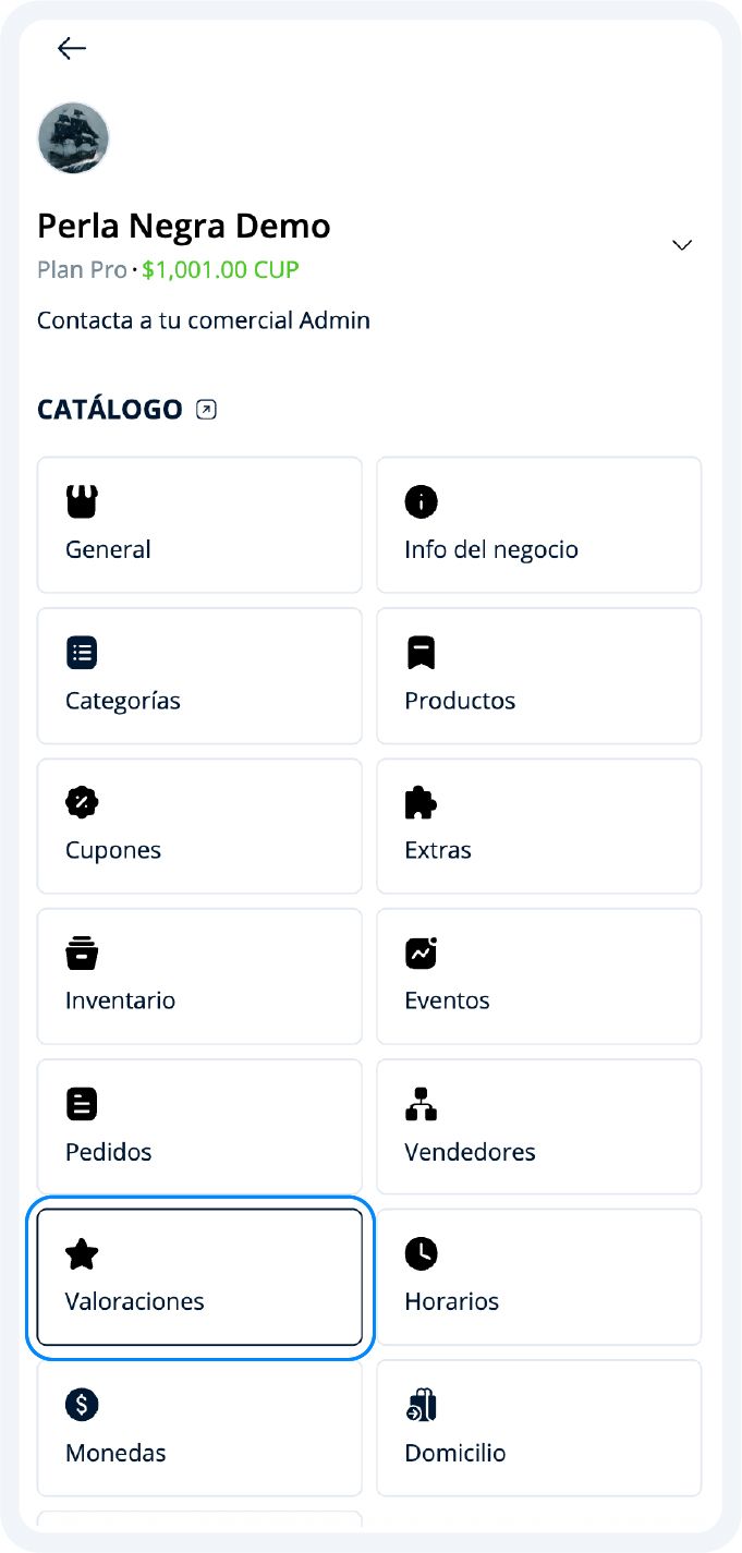 Sección Valoraciones
