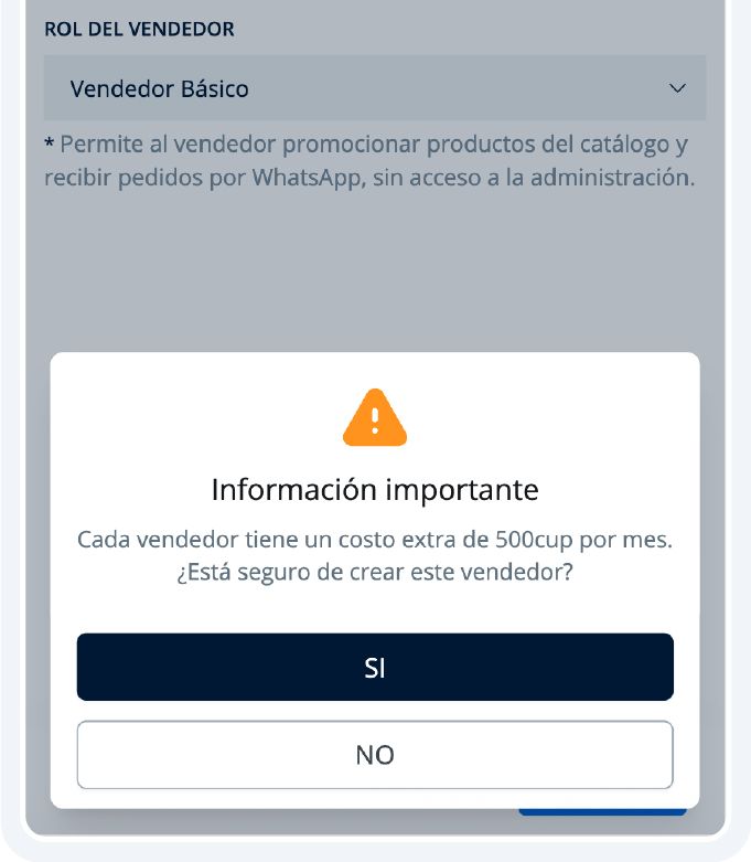 Coste adicional del vendedor