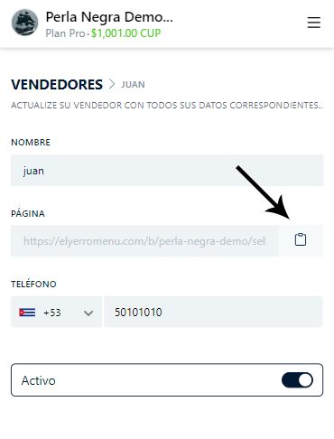 copiar url de vendedor